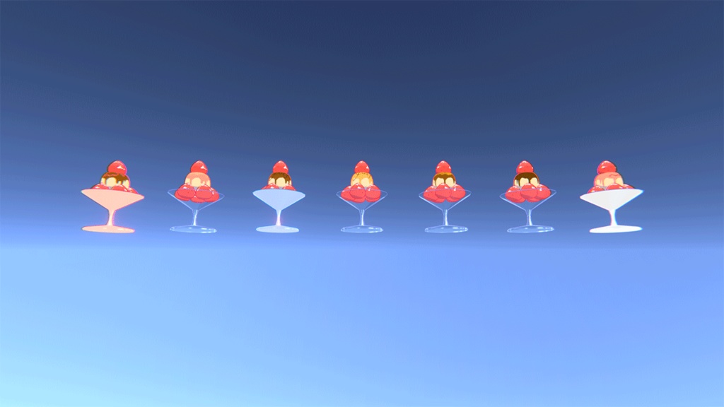 泡が弾けるドリンク&いちごデザートセット