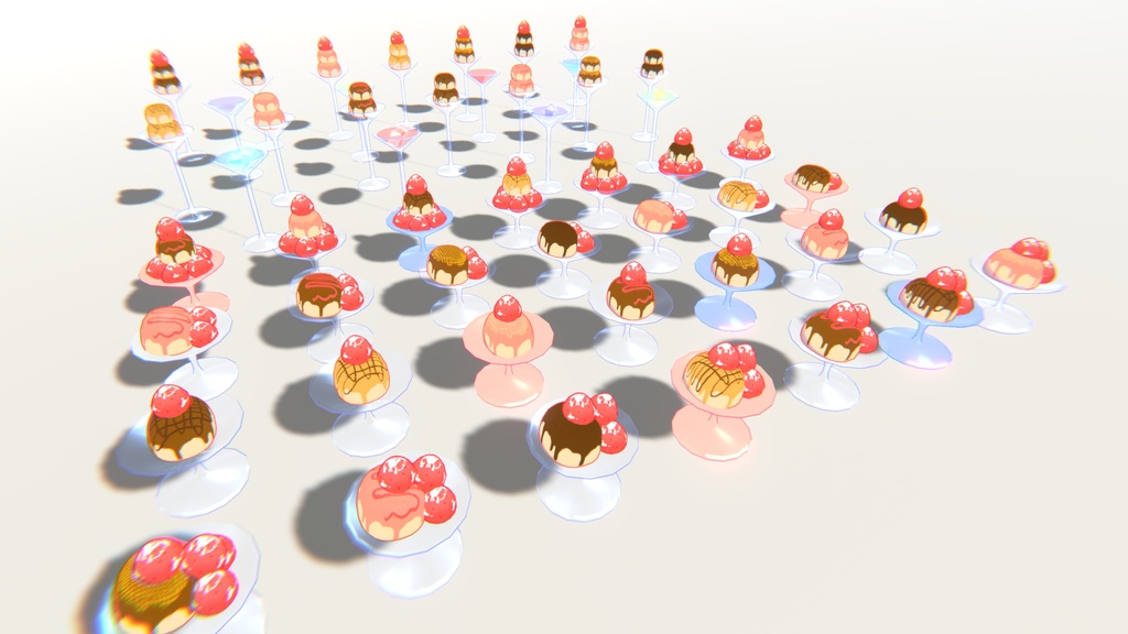 泡が弾けるドリンク&いちごデザートセット