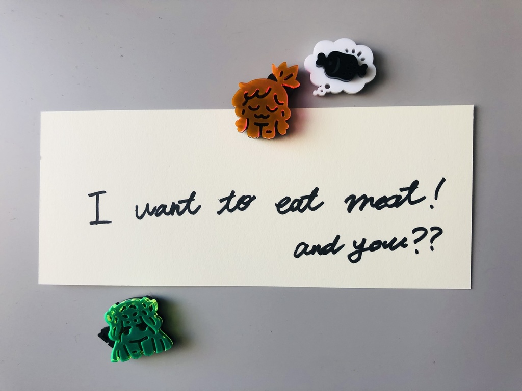 忘羨原始人AU・今日はお肉?マグネットセット