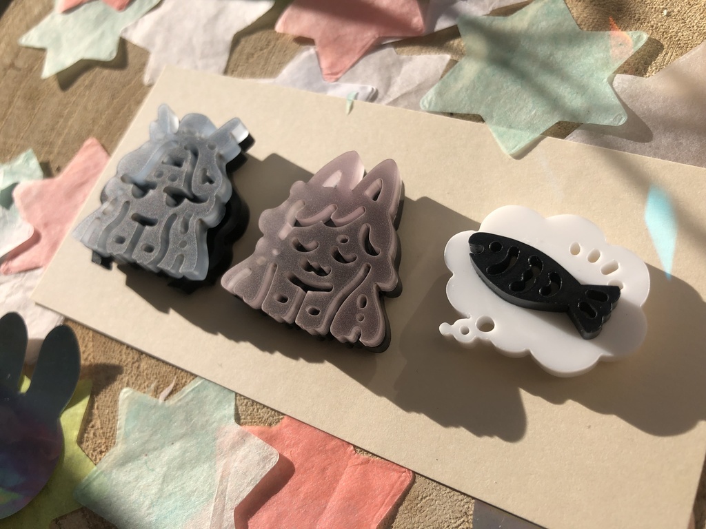 龍狐忘羨AU・今日は魚だ!マグネットセット