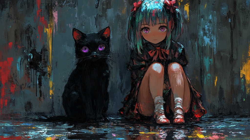 「孤独な雨音と黒猫」