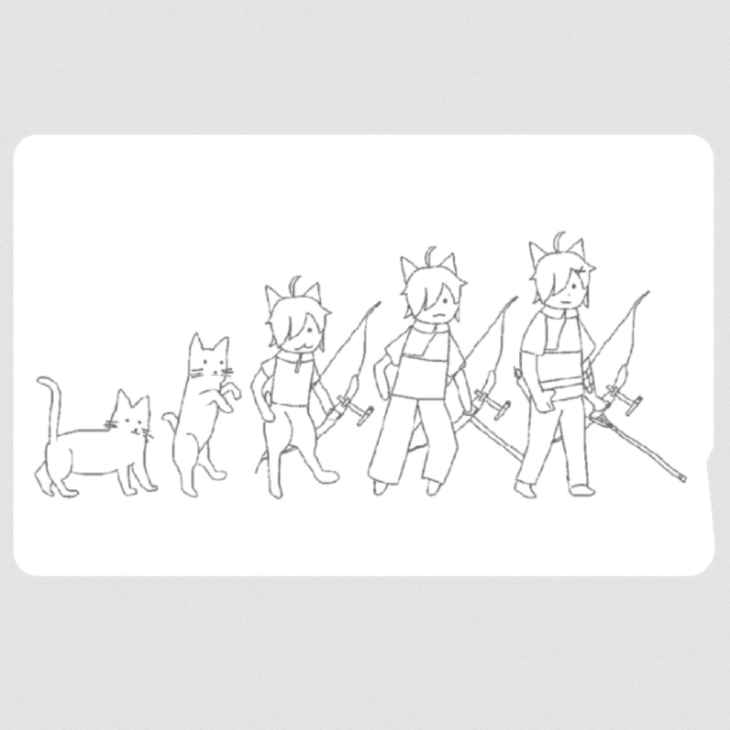 猫本の進化(ICカードステッカー)