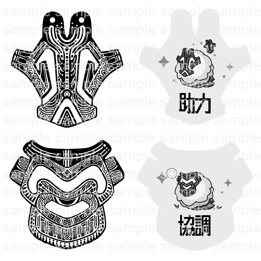 ならいのお面 蓄光アクリルキーホルダー