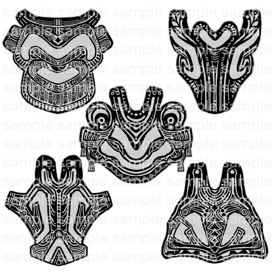 ならいのお面 蓄光アクリルキーホルダー