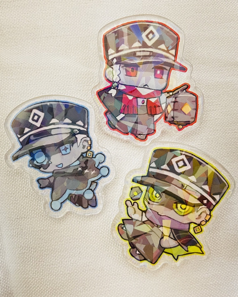 オリジナル角丸クリアアクリルピンバッジ