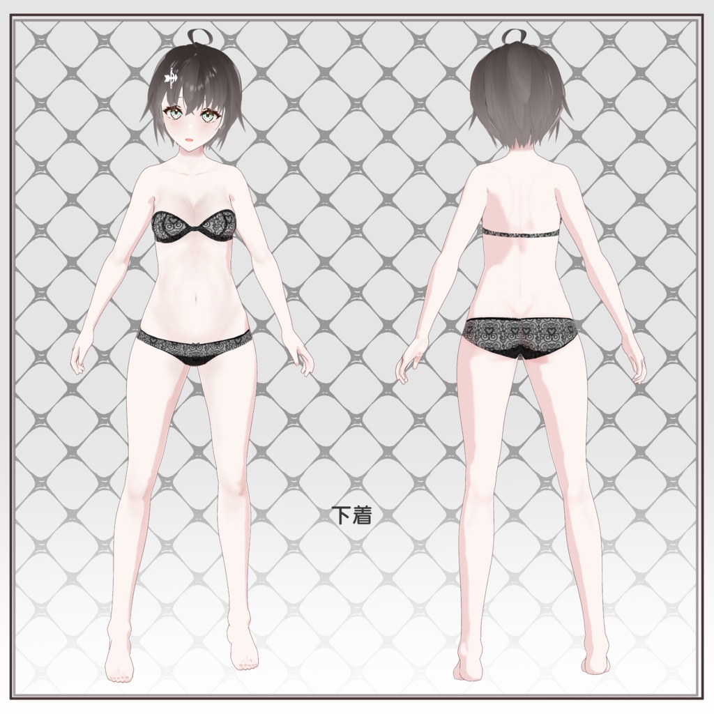 オリジナル3Dモデル「きゅぴ」