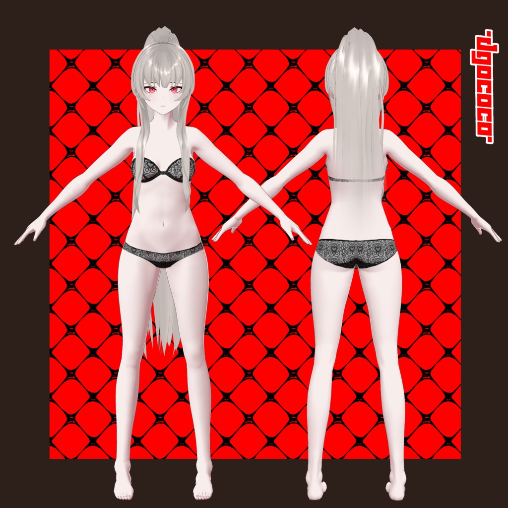 オリジナル3Dモデル「茄子カレン」