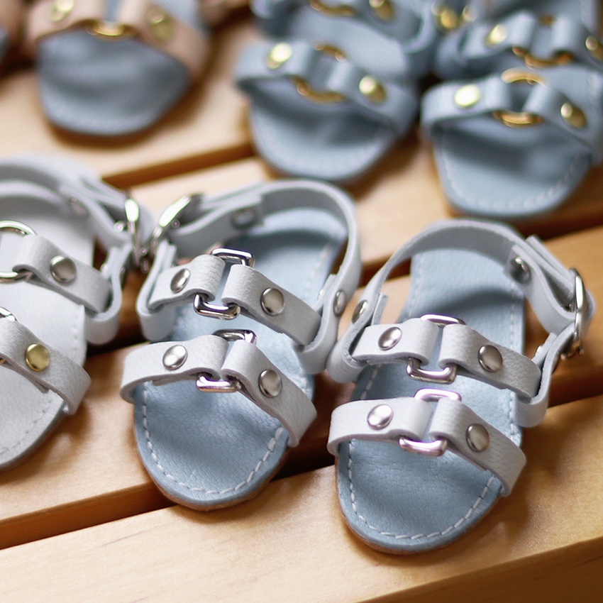 1/3 BJD DD サンダル Sandals (Grayish White × Pale Blue)