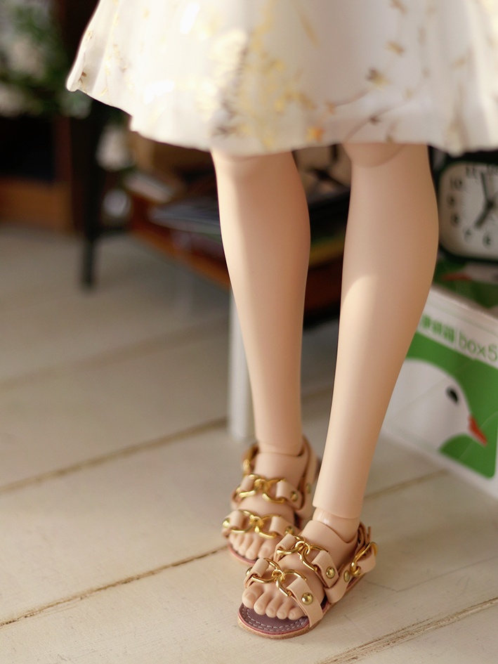 1/3 BJD DD サンダル Sandals (Milk Tea × Pale Purple)