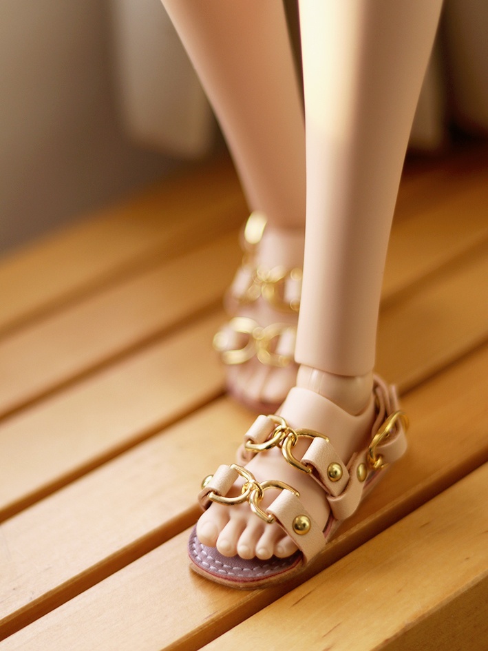 1/3 BJD DD サンダル Sandals (Milk Tea × Pale Purple)