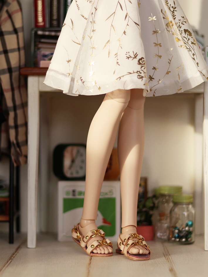 1/3 BJD DD サンダル Sandals (Milk Tea × Pale Purple)
