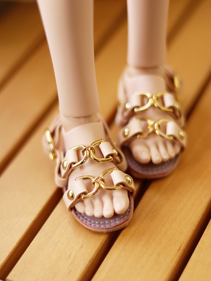 1/3 BJD DD サンダル Sandals (Milk Tea × Pale Purple)