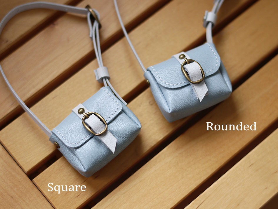 BJD 1/6  ショルダーバッグ (Grayish White & Pale Blue)