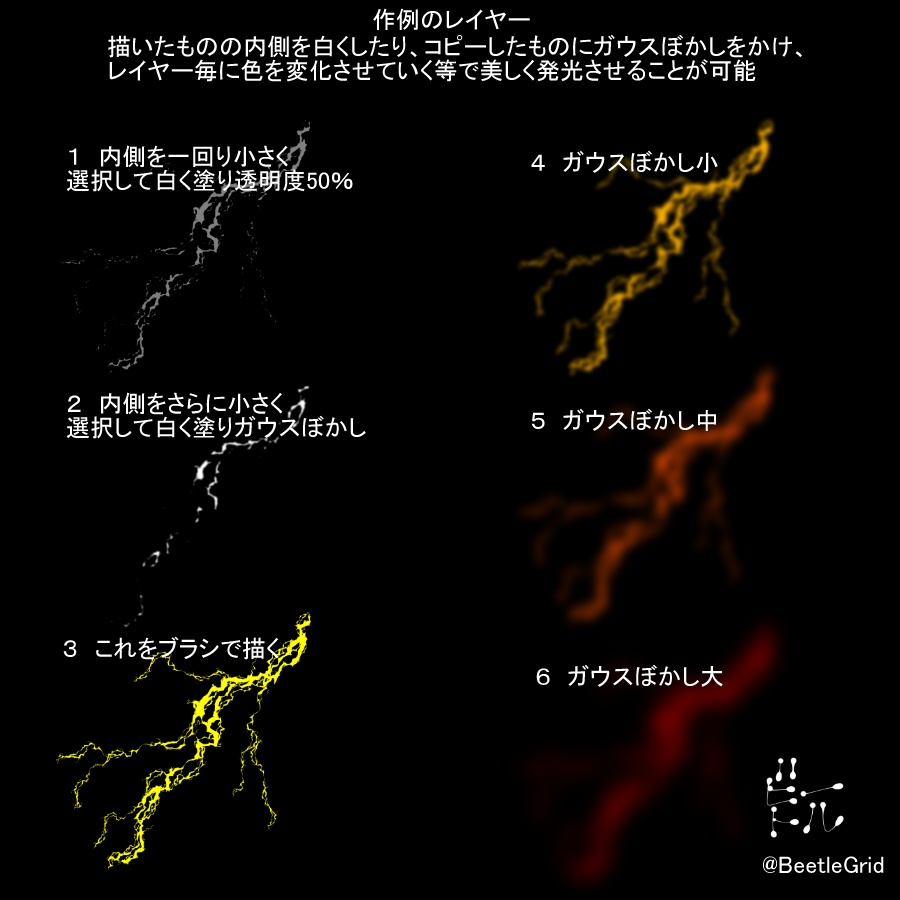 CLIP STUDIO PAINT用 雷ブラシ