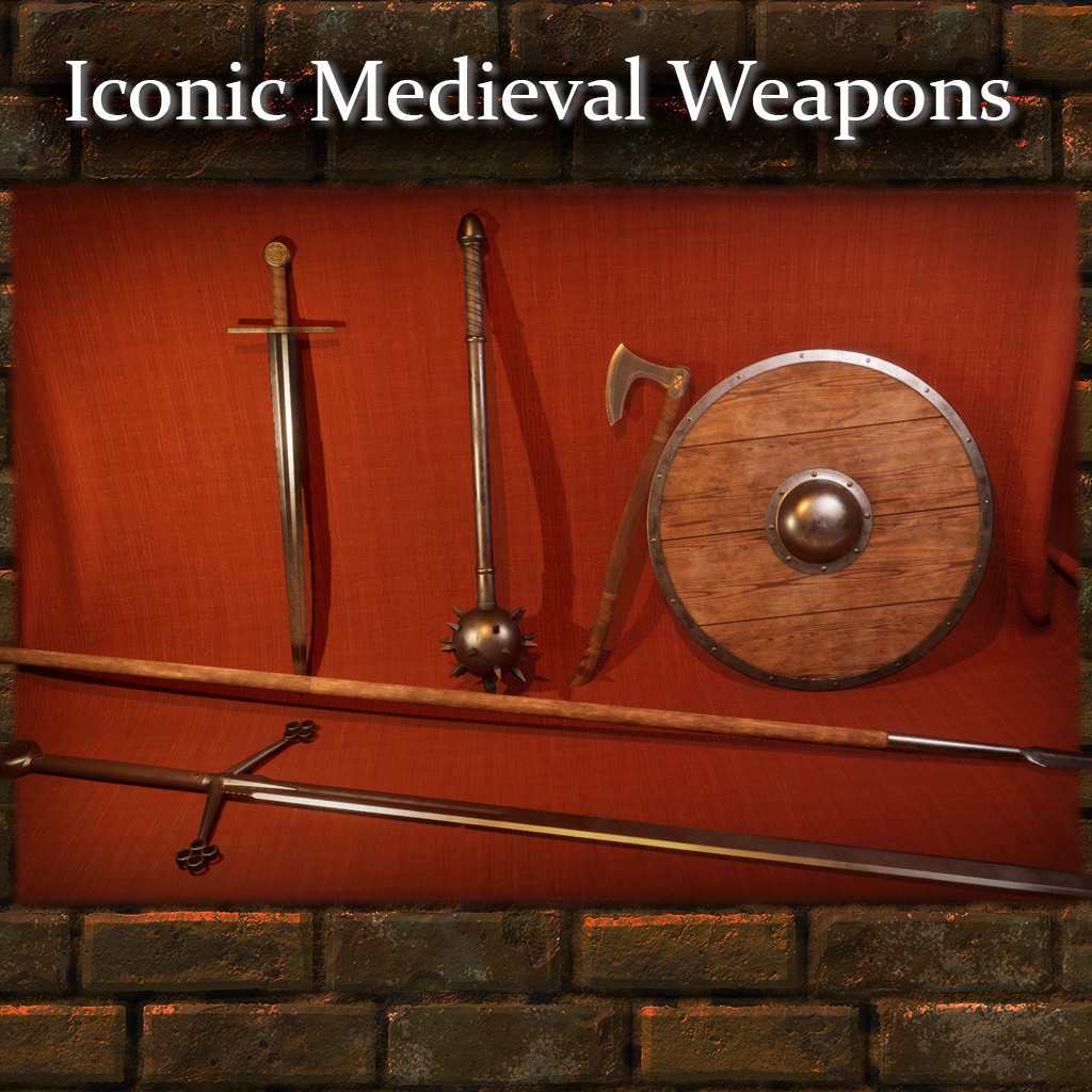 【3Dモデル】 Iconic Medieval Weapons Pack（中世武器パック）