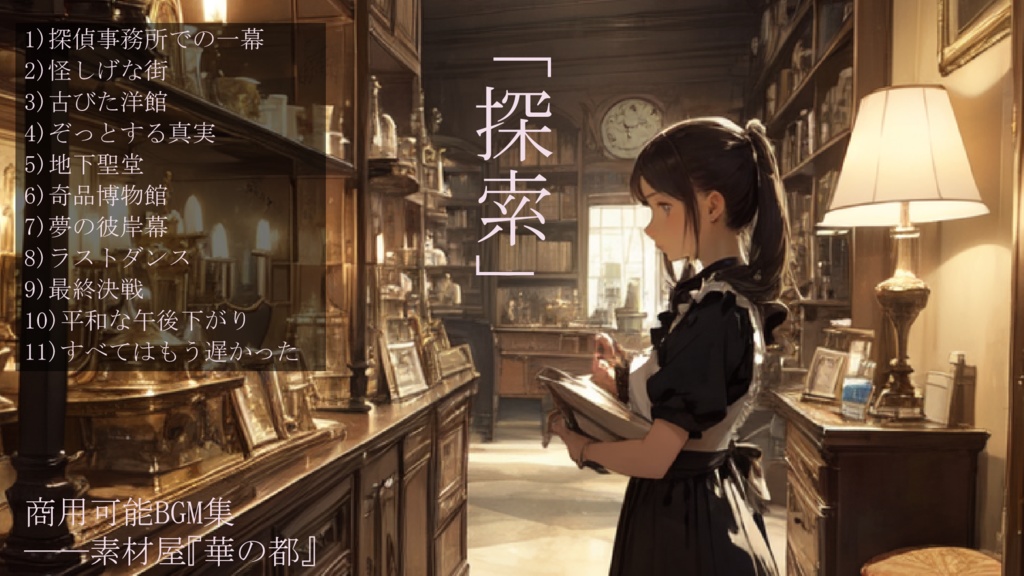 【商用可能音楽素材】落ち着いた探索BGM【シック/アンティーク/ジャズ】