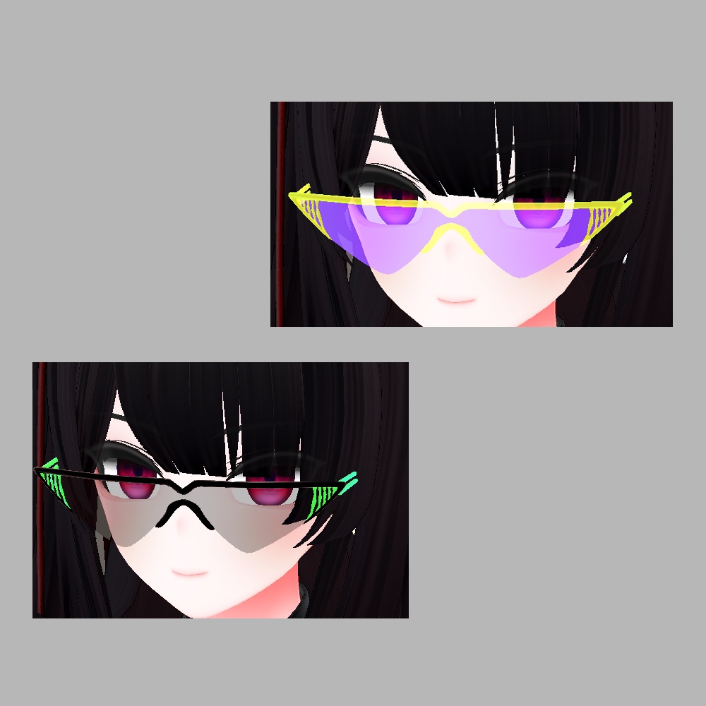 ネオン ストライプ グラス // Neon Striped Glasses