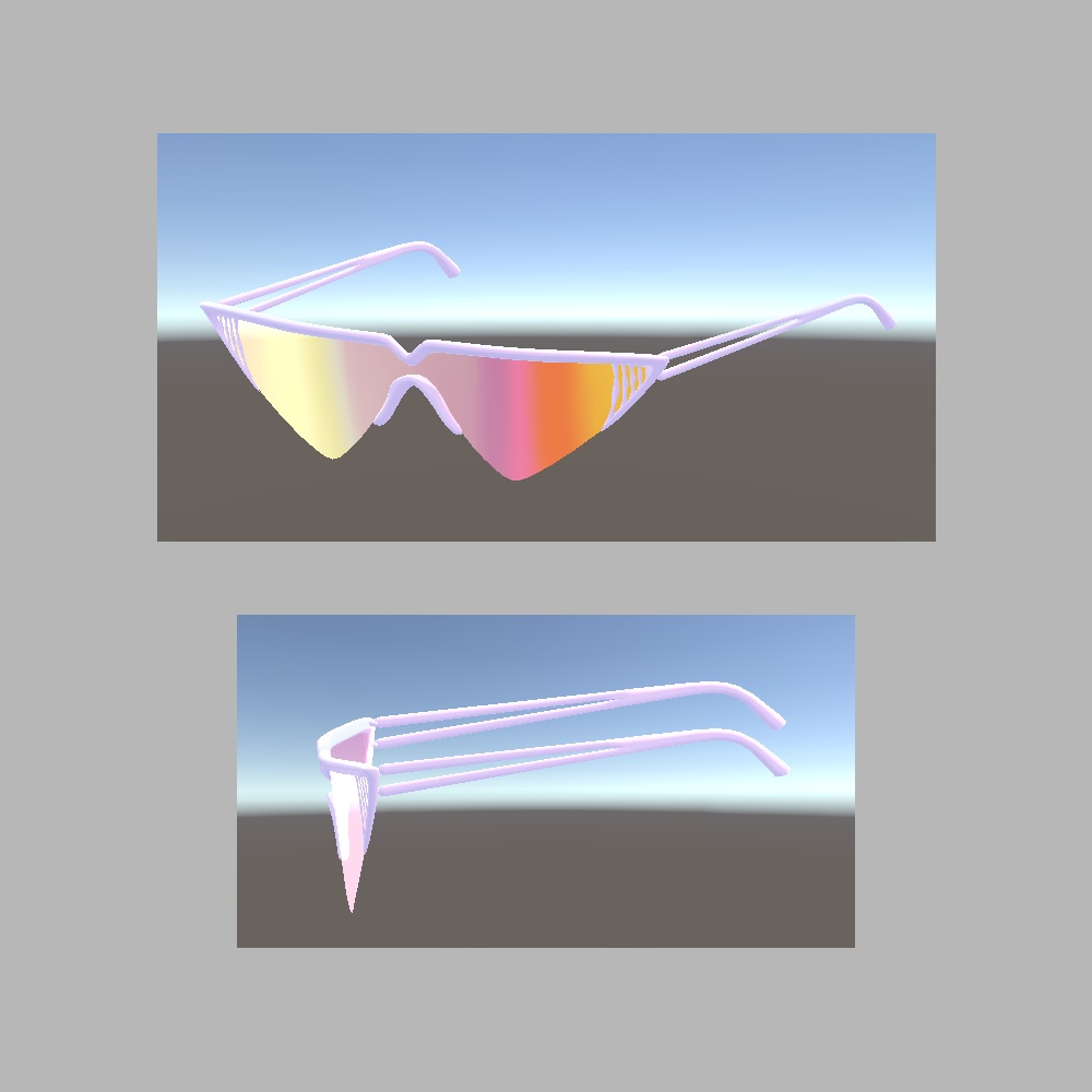 ネオン ストライプ グラス // Neon Striped Glasses