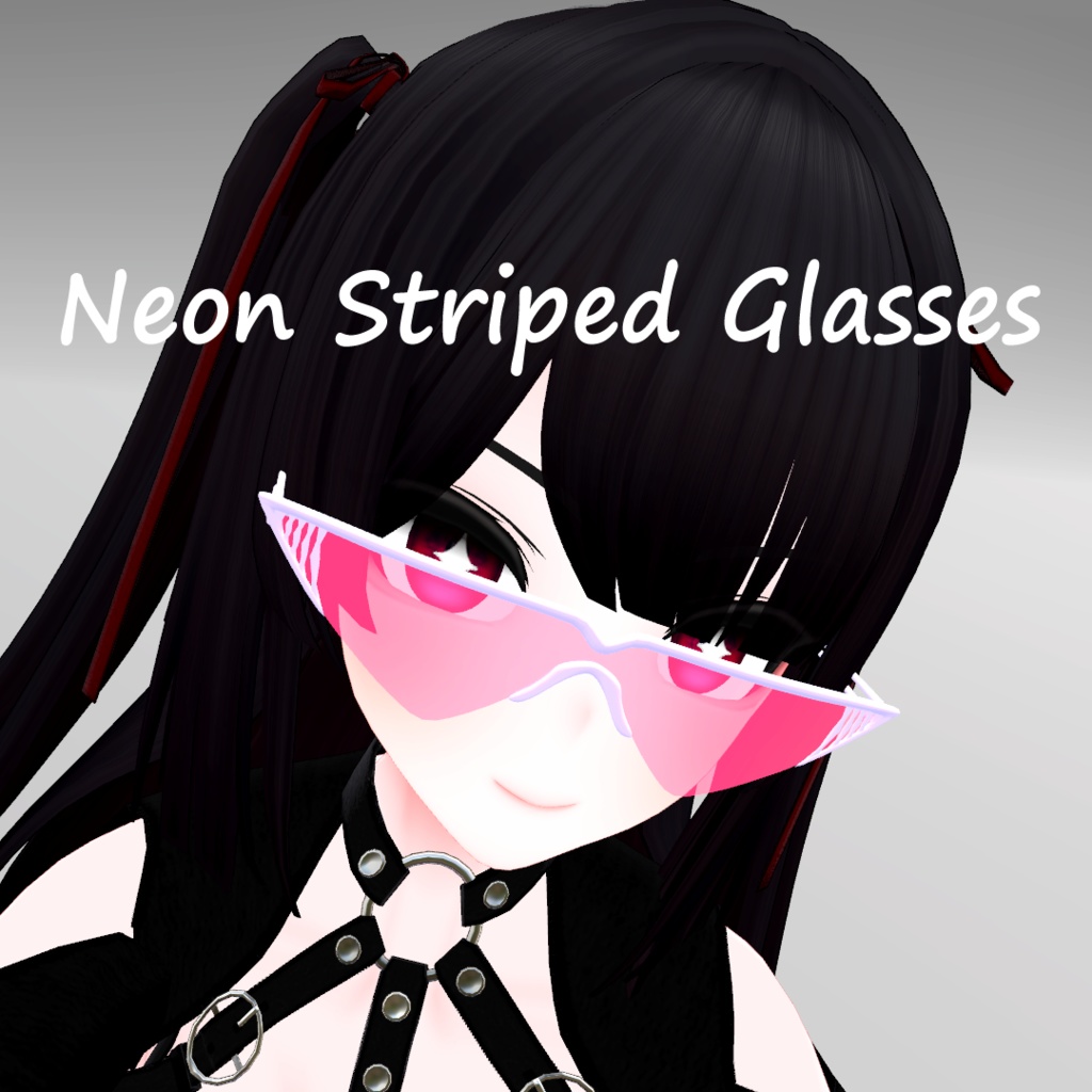 ネオン ストライプ グラス // Neon Striped Glasses