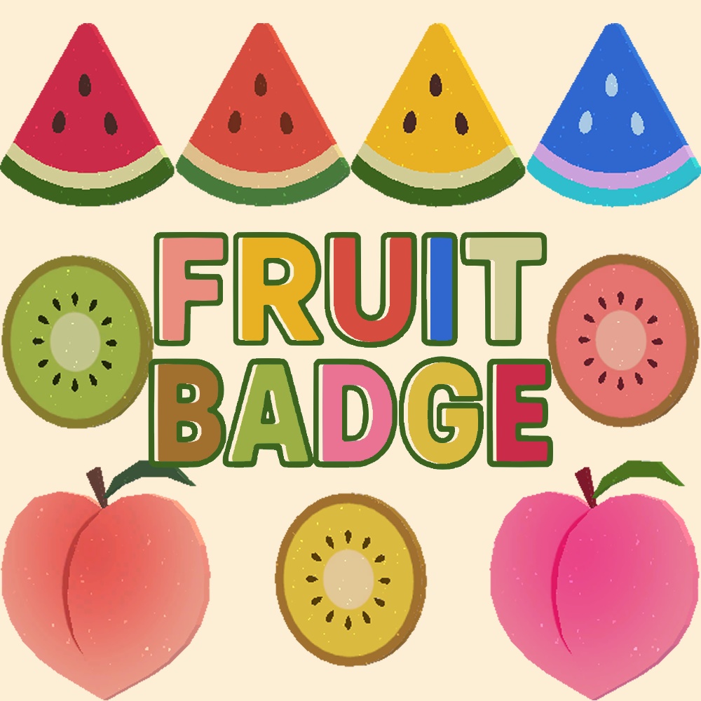 【3Dモデル】フルーツバッジ 3個セット Vol.3 // Fruit Badge 3set Vol.3