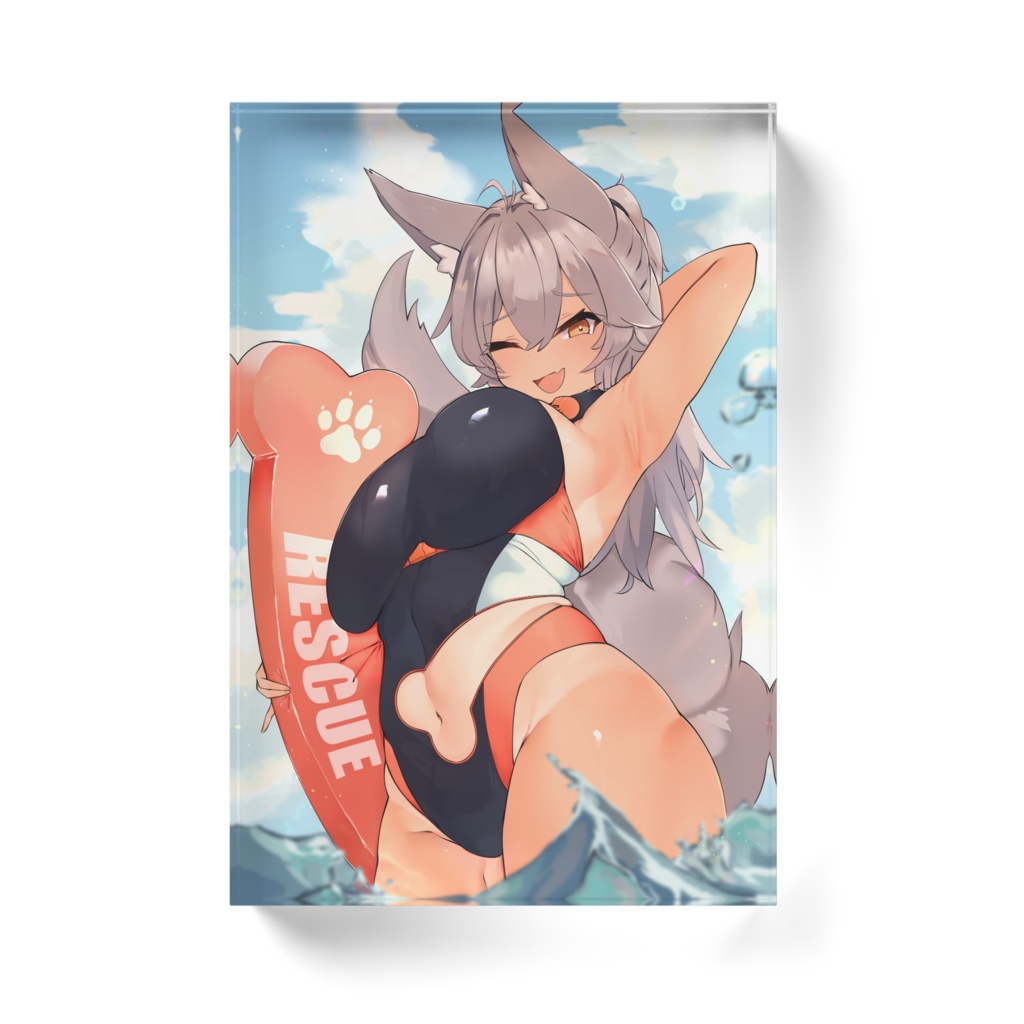 犬丸ぽてる2023-アクリルブロック(日焼けver)