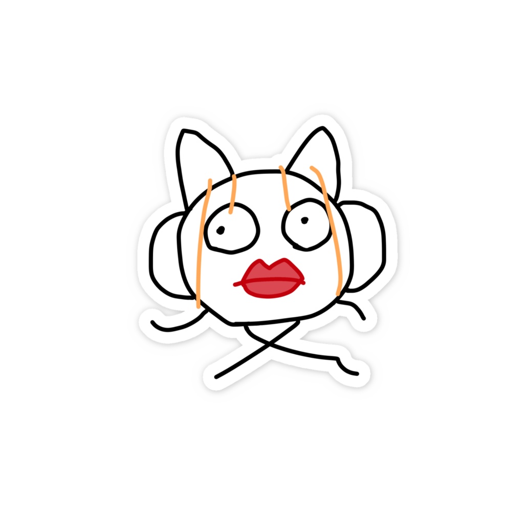 3周年記念グッズ ガンギマリぽて お散歩 ステッカー