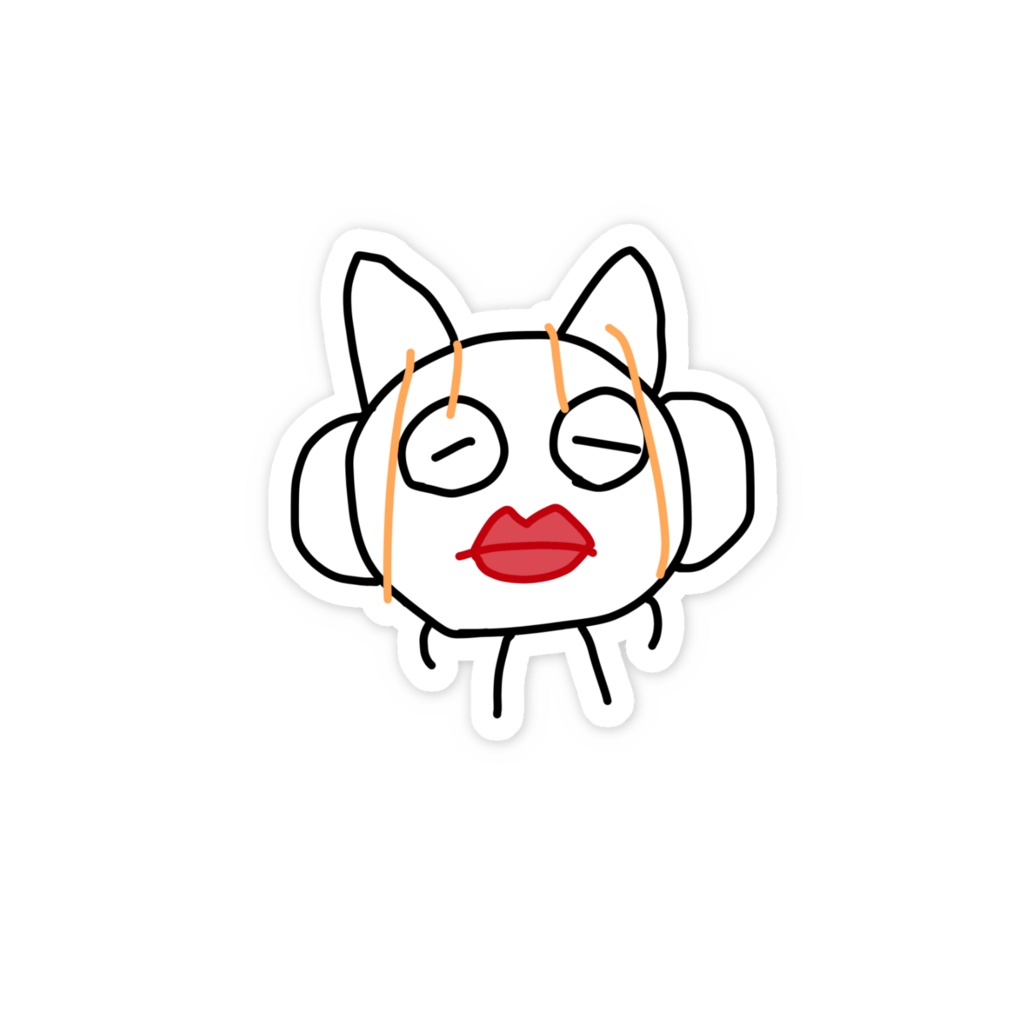 3周年記念グッズ ガンギマリぽて しょんぼり ステッカー