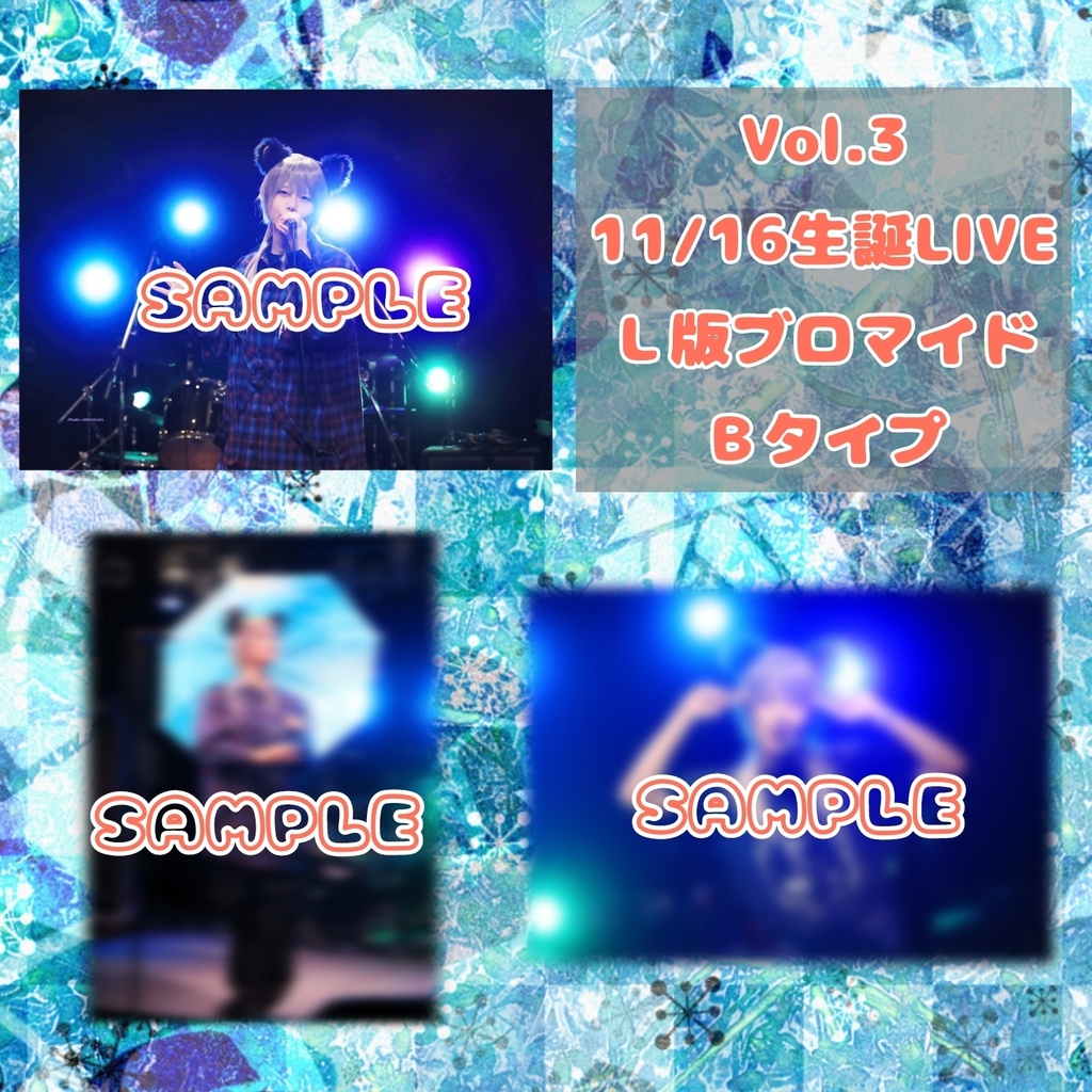 Vol.3 11/16生誕LIVEのL版ブロマイド