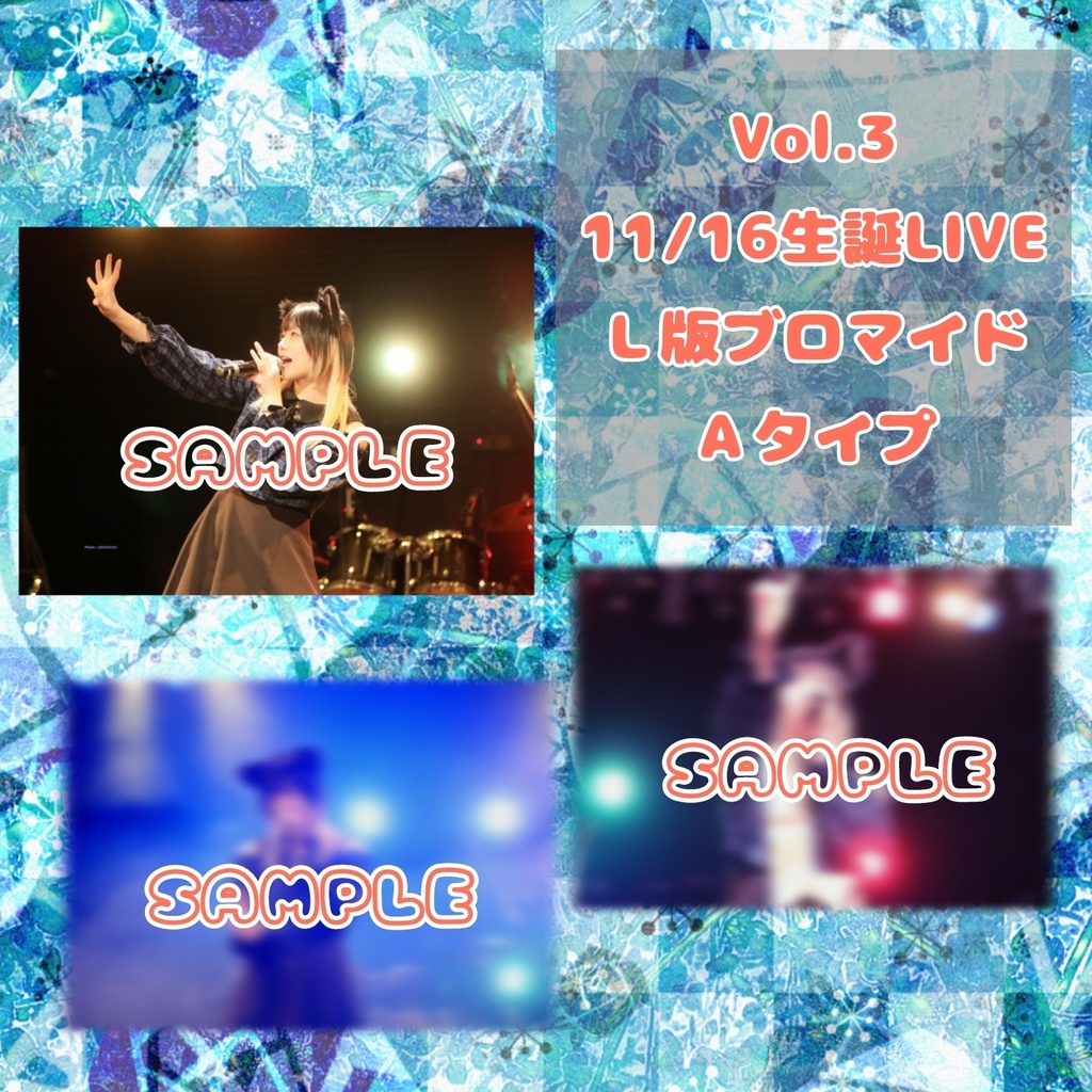 Vol.3 11/16生誕LIVEのL版ブロマイド