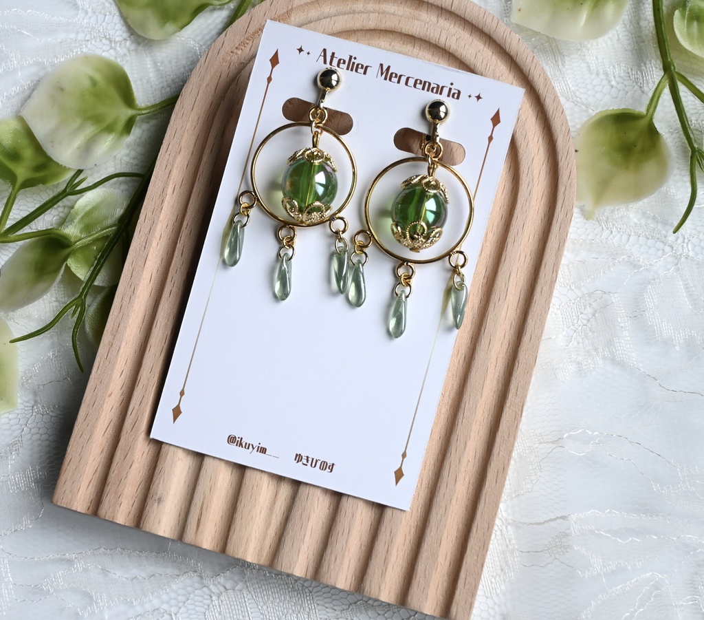 白朮　モチーフイヤリング＆ピアス