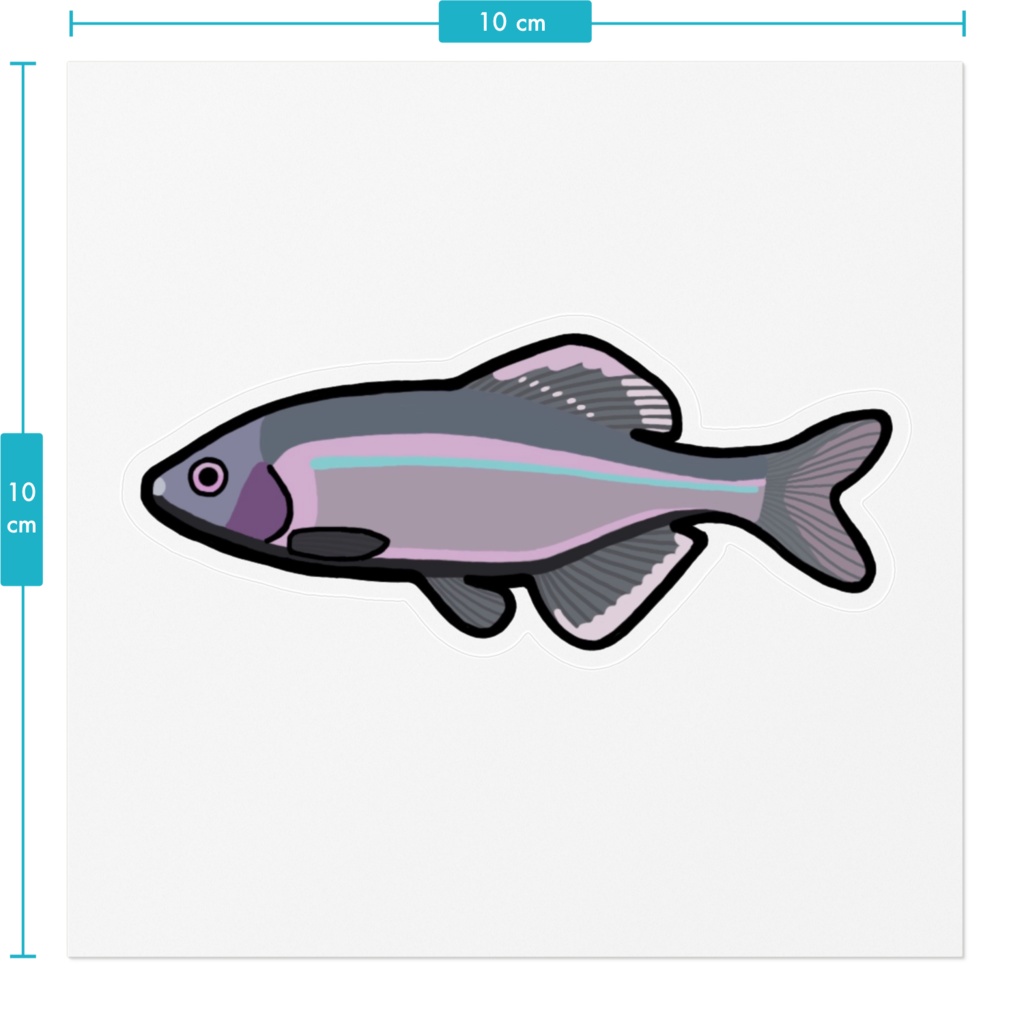 イチモンジタナゴ ステッカー