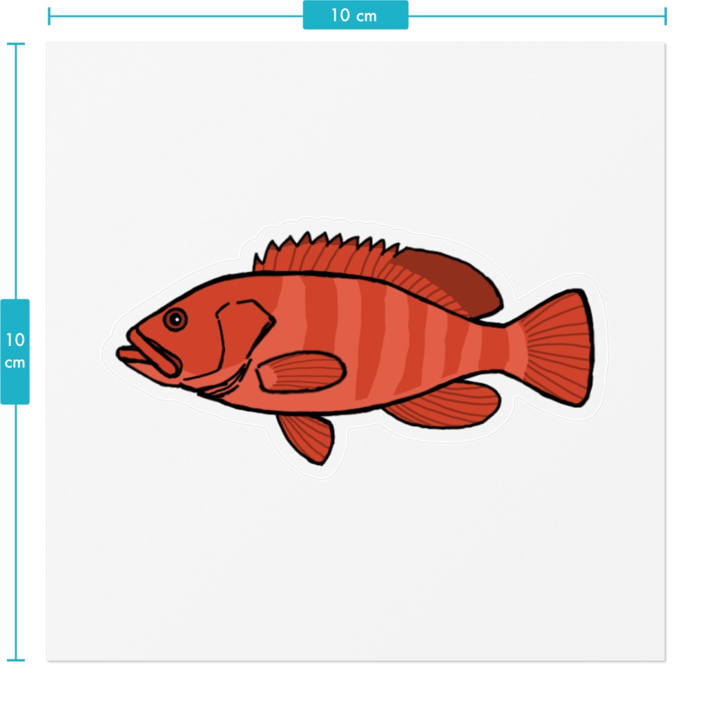 アカハタモドキ クリアステッカー