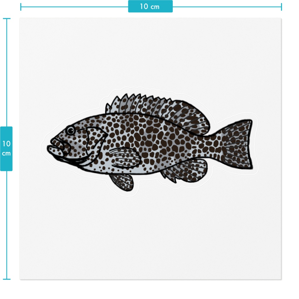 オオモンハタ クリアステッカー