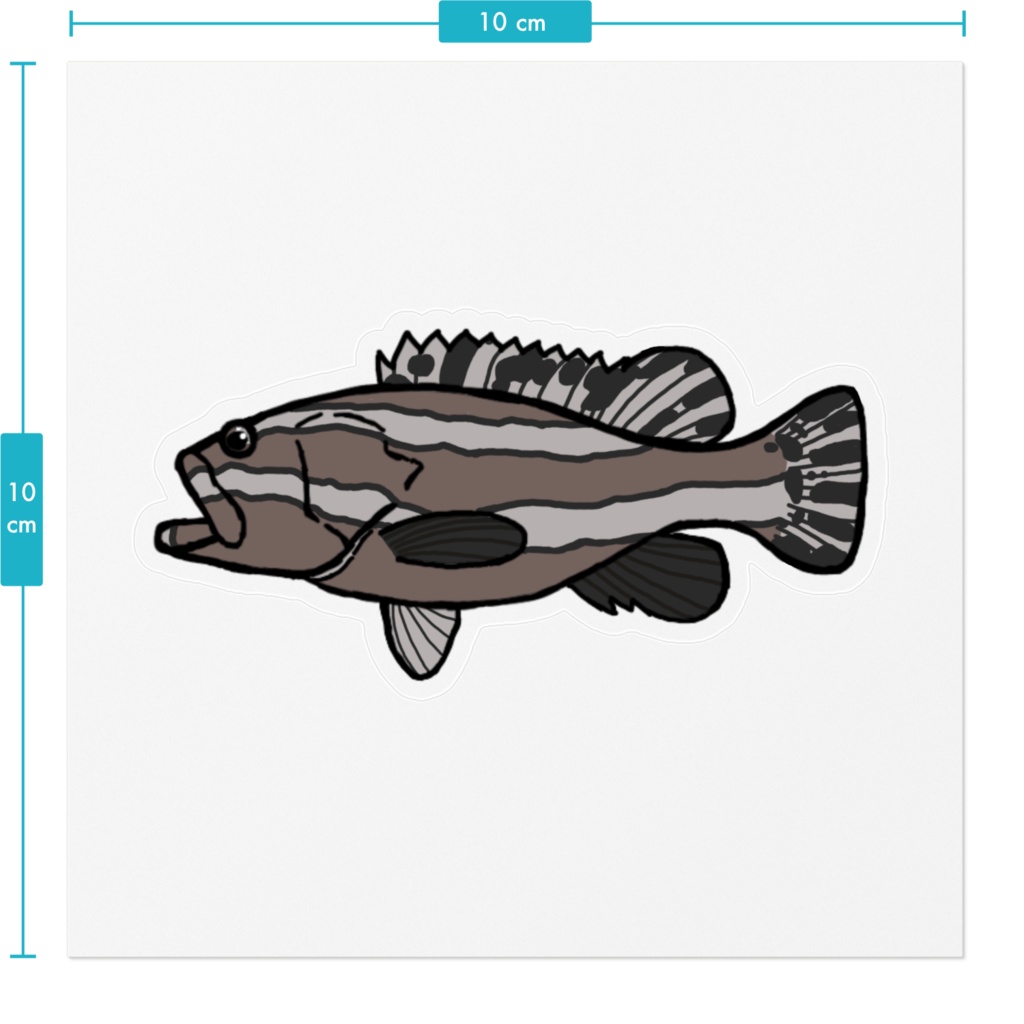 オオスジハタ クリアステッカー