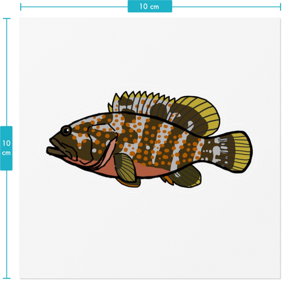 キジハタ クリアステッカー