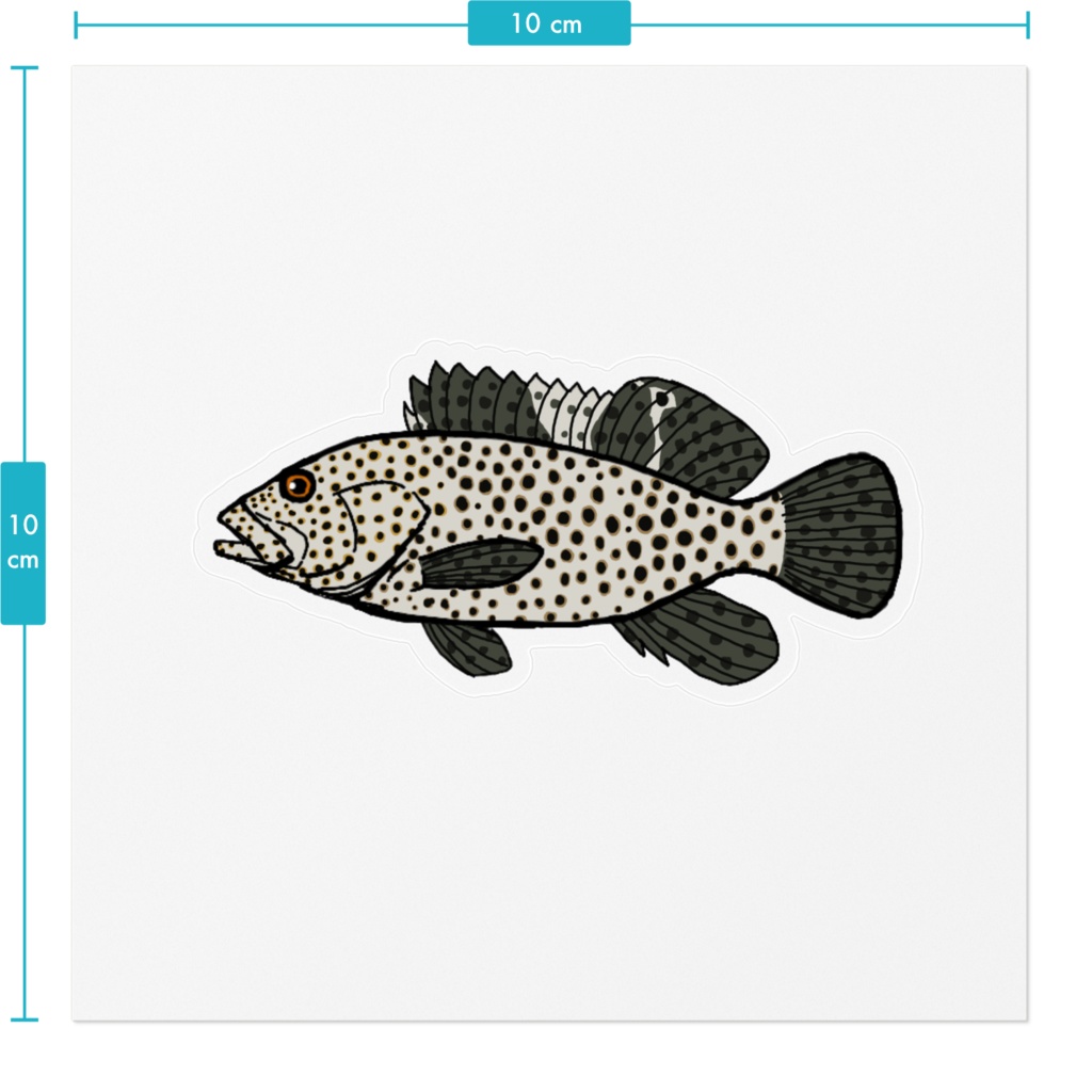 シロブチハタ クリアステッカー