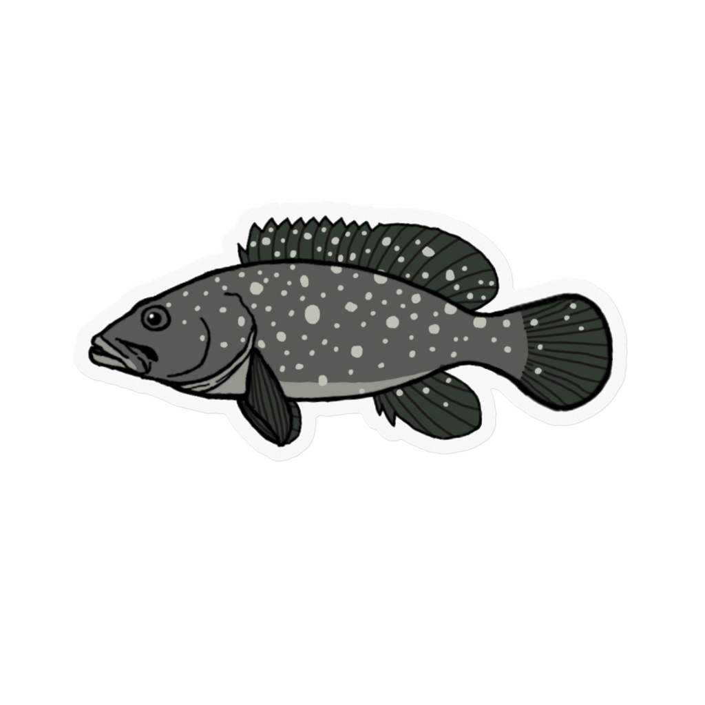 ハクテンハタ クリアステッカー