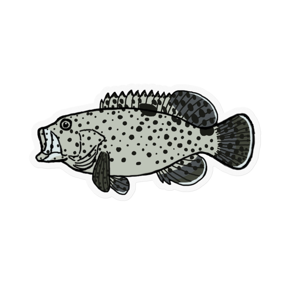 ヒレグロハタ クリアステッカー