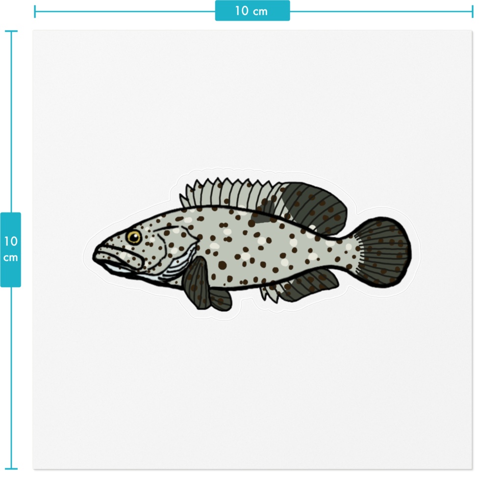 ホシヒレグロハタ クリアステッカー