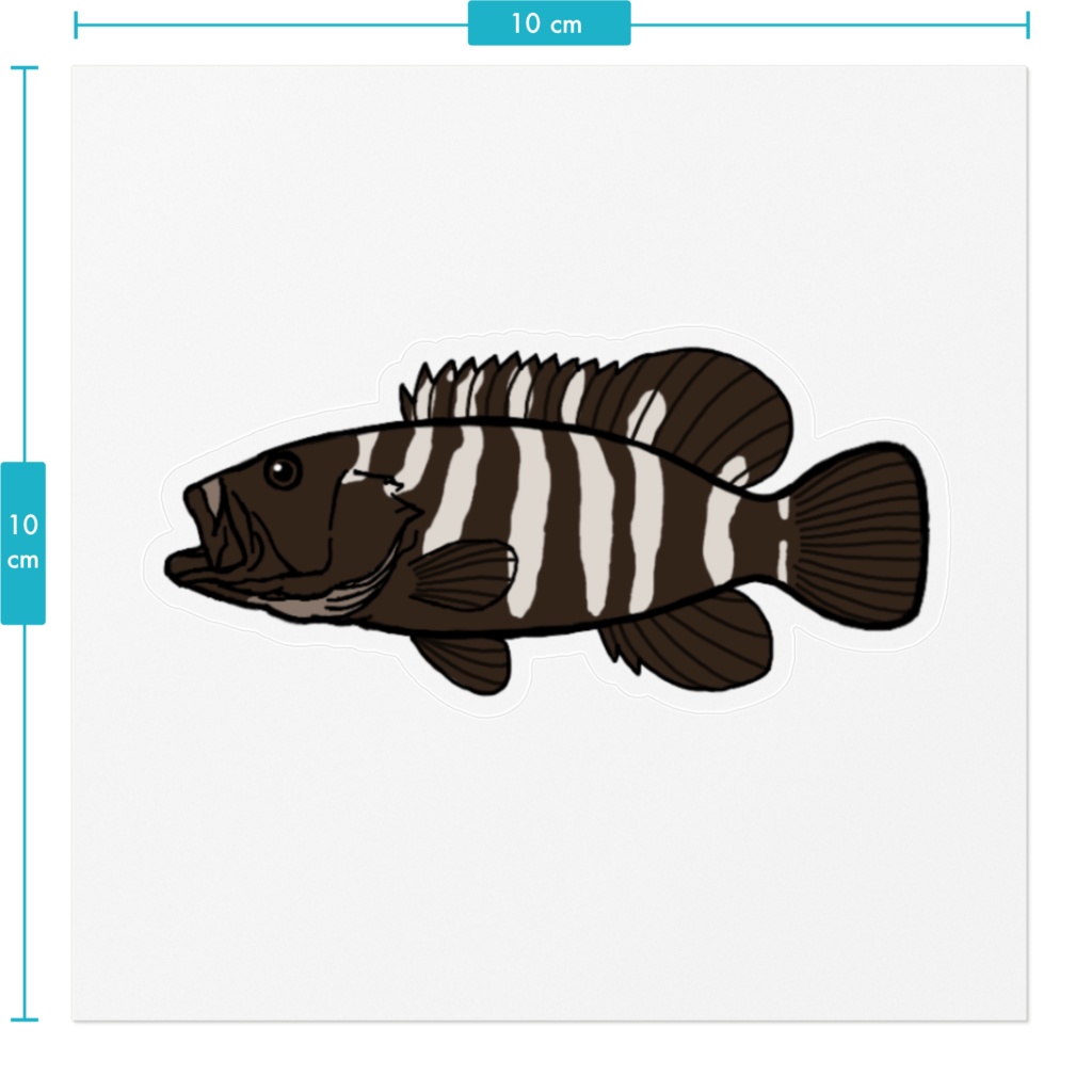 マハタモドキ クリアステッカー