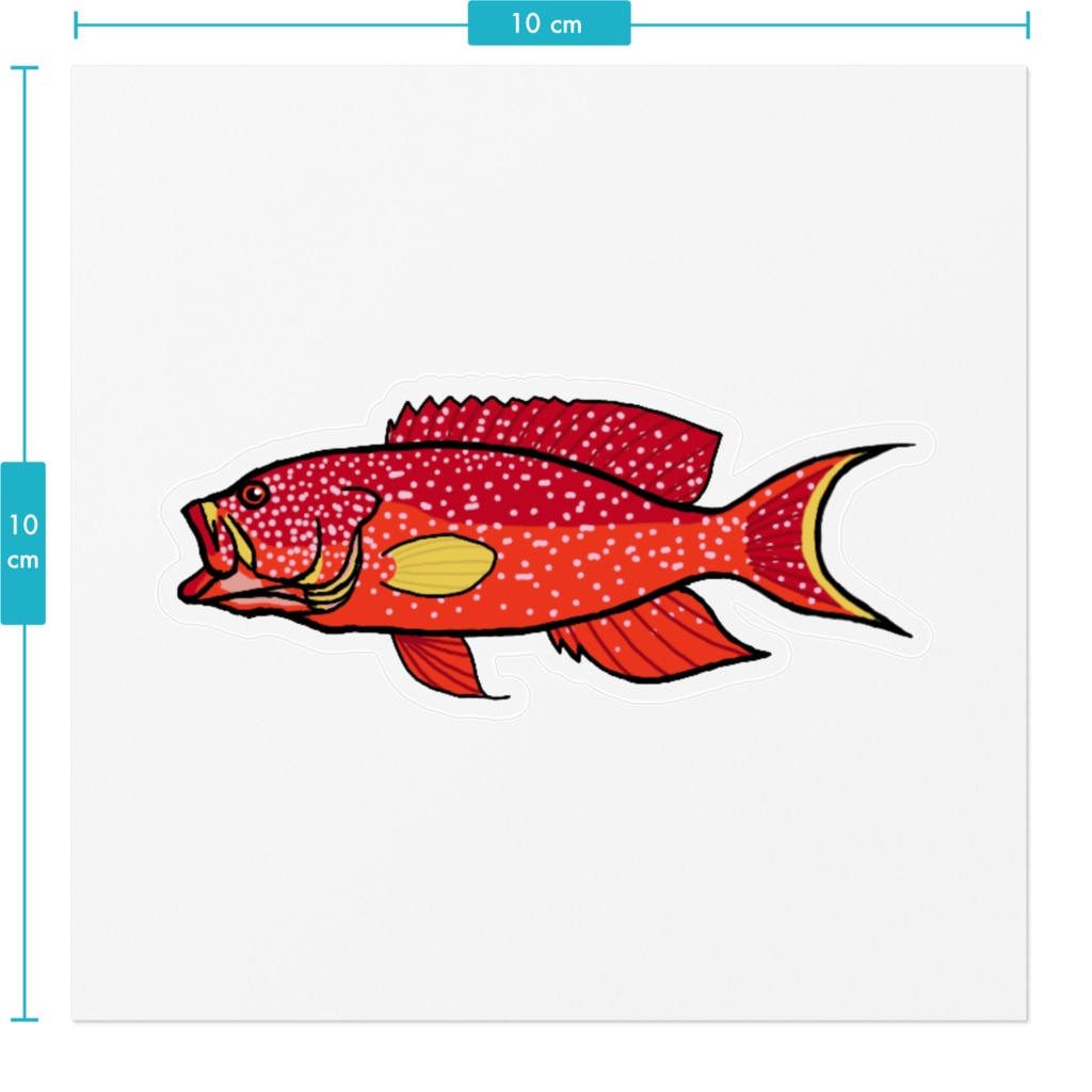 オジロバラハタ クリアステッカー