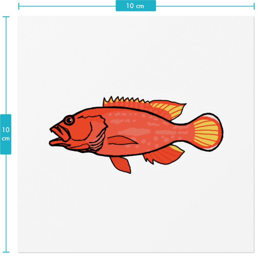 アカハナ クリアステッカー