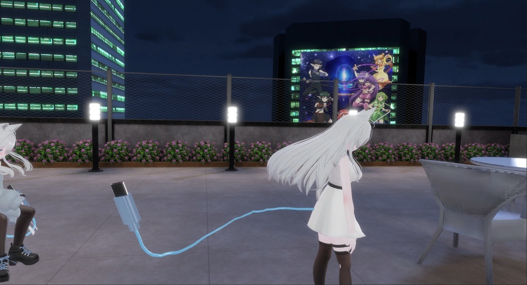 vrchatフリー小物【Type-C充電ケーブル】Phys Bone対応