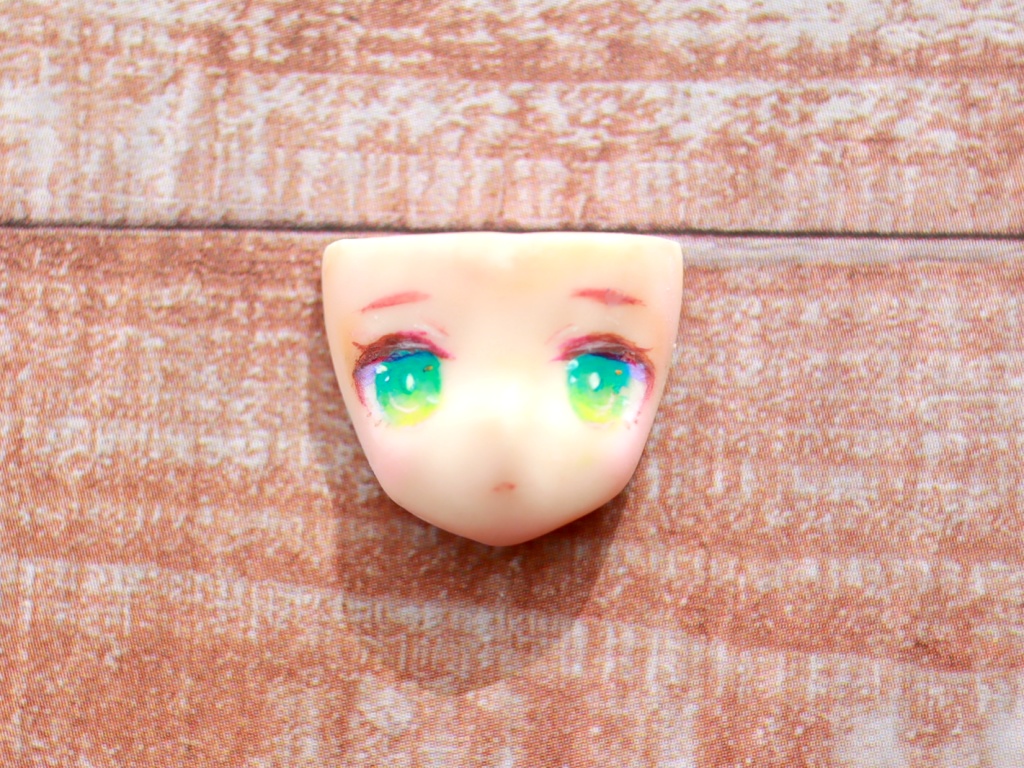 【B級品】1/12けもみみヘッド ペイント済フェイスつき ピンク