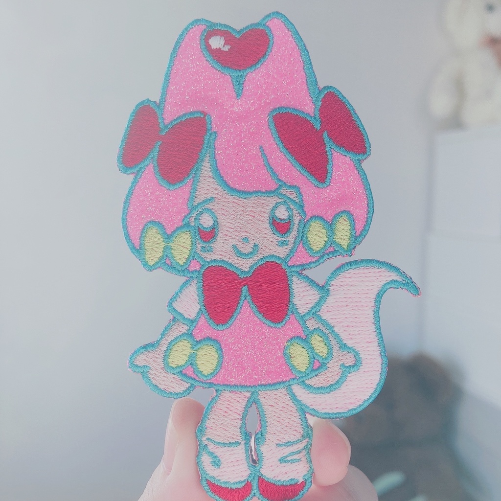 猫足乙女ちゃん キラキラグリッターワッペン