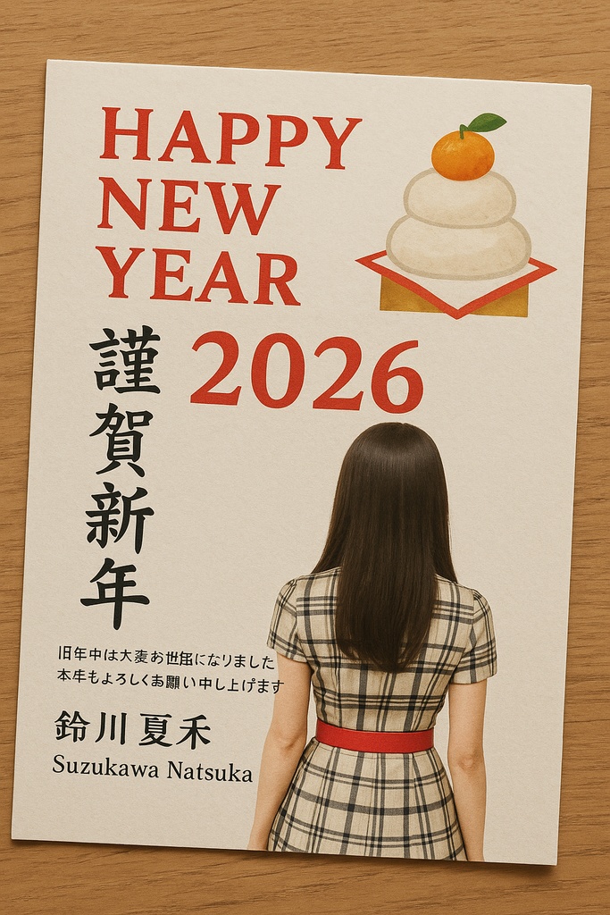 【郵送】鈴川夏禾 2026年オリジナル年賀状（直筆サイン入り）