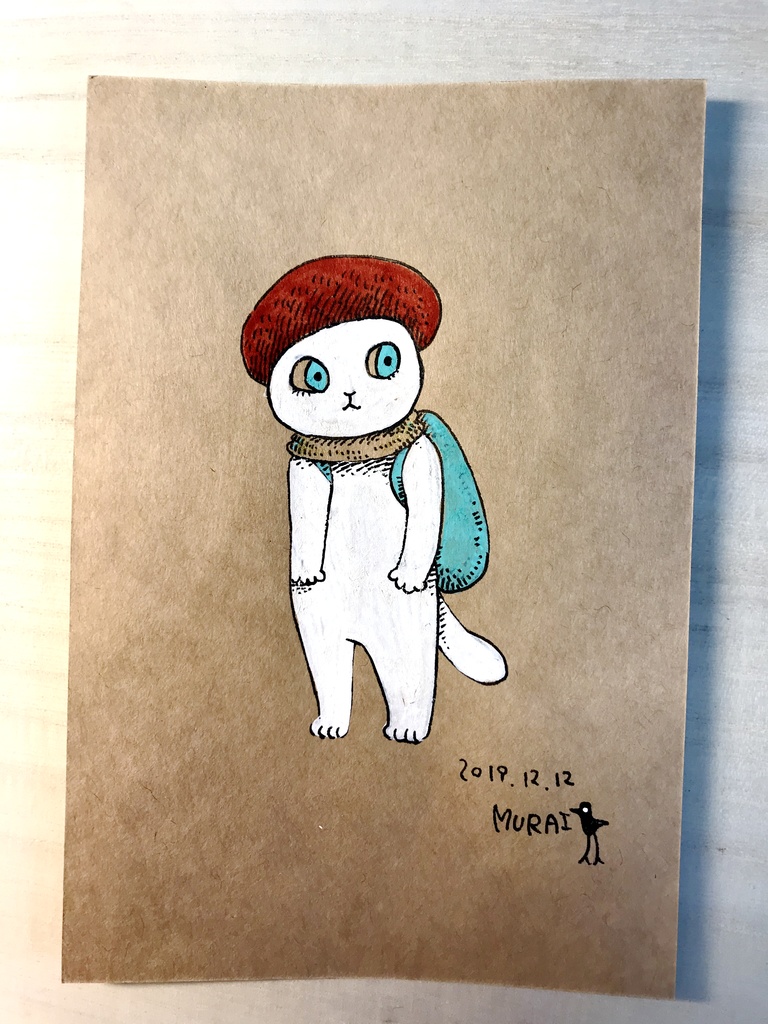 ドローイング原画『ハッとキャット』