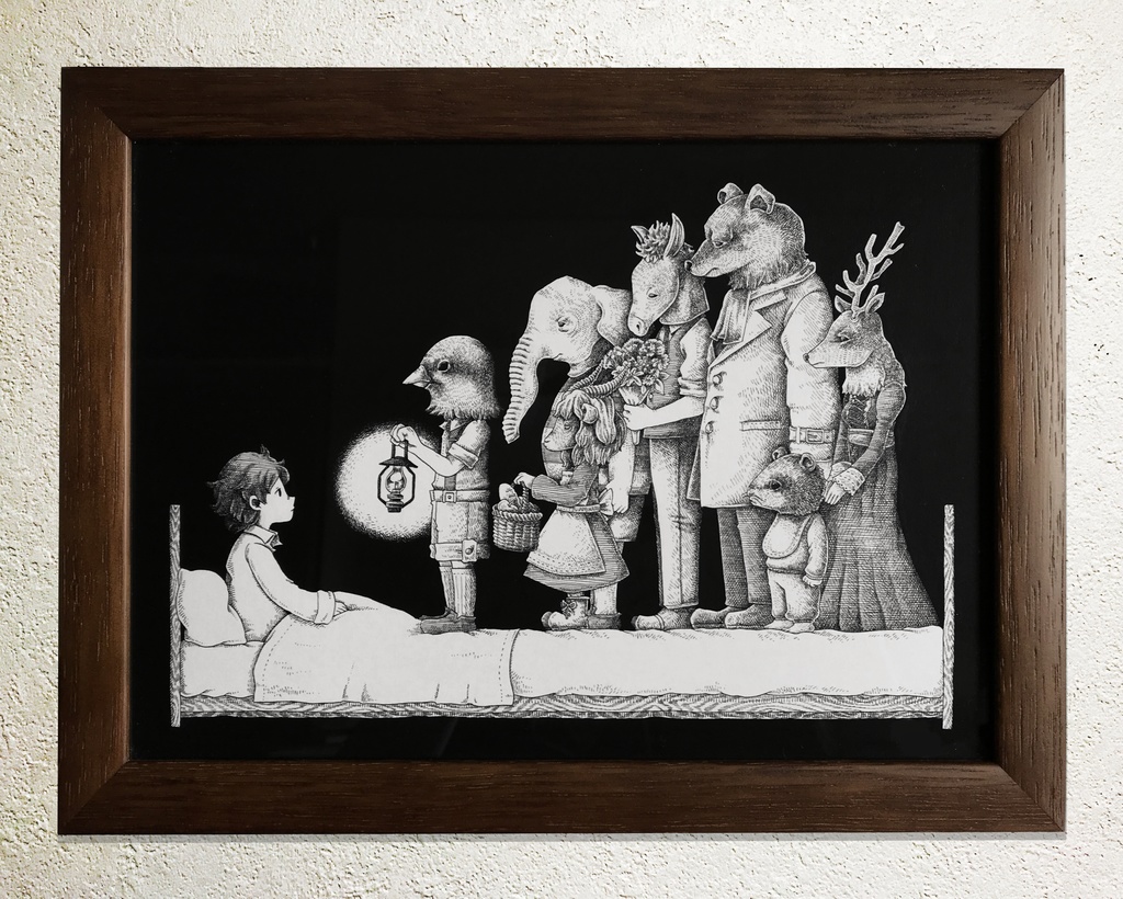 イラスト原画『誰でもない者達』