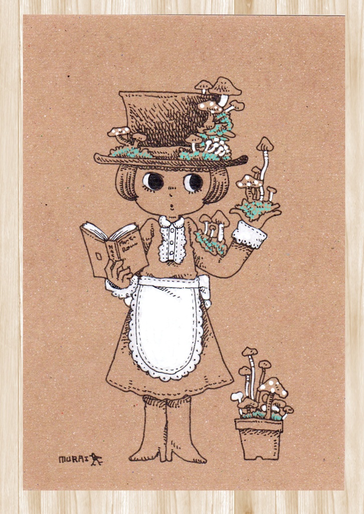 ドローイング原画『きのこショップ』