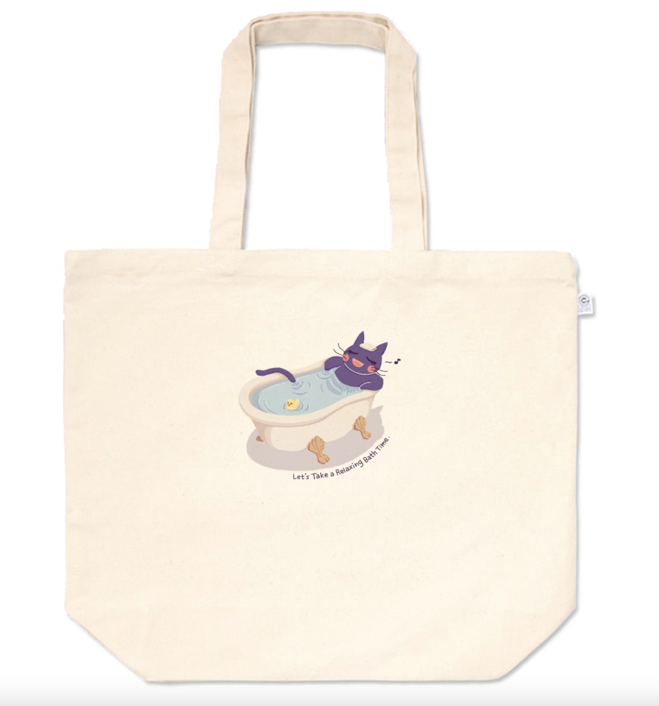 くろねこのバスタイム トートバッグ